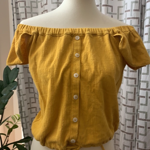 💛HP💛 Madewell Texture & Thread button up top Size Medium EUC - Picture 2 of 15